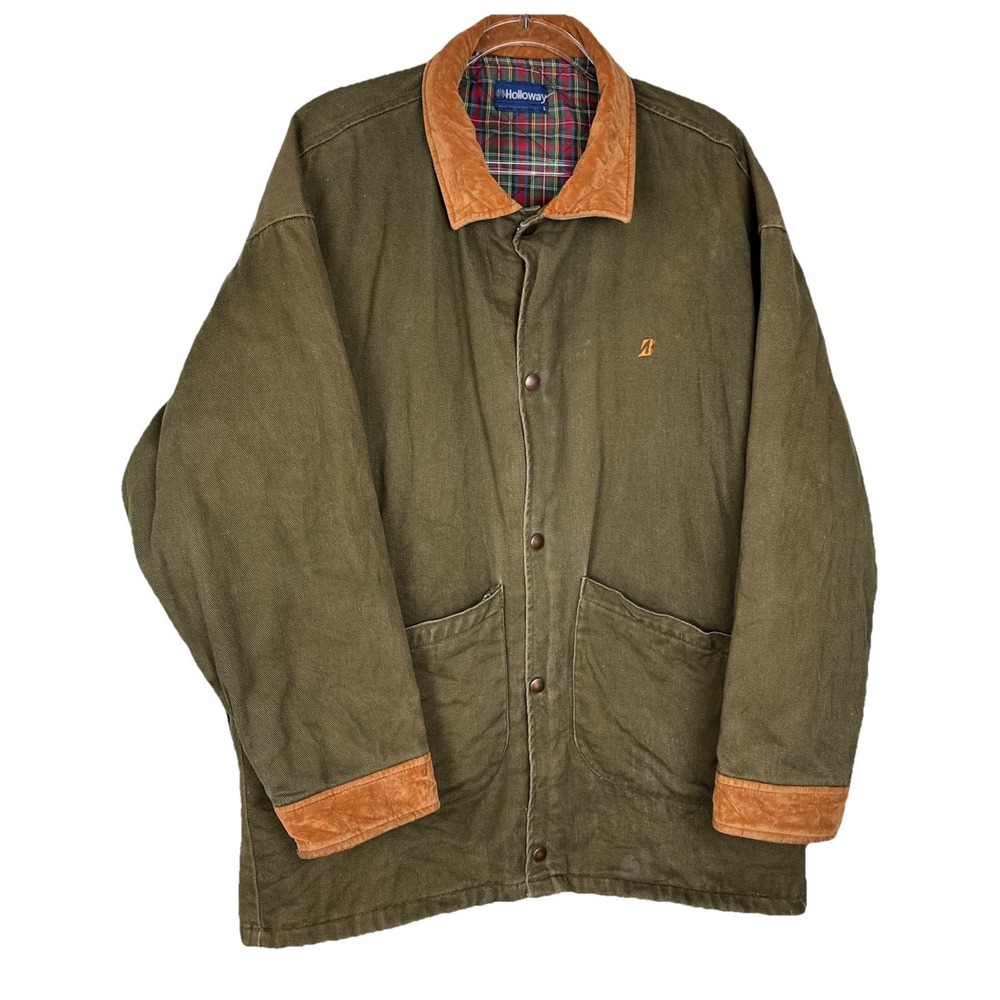 Vintage Holloway Barn‎ Coat With Bridgestone Logo Men's Size Large Made In USA
